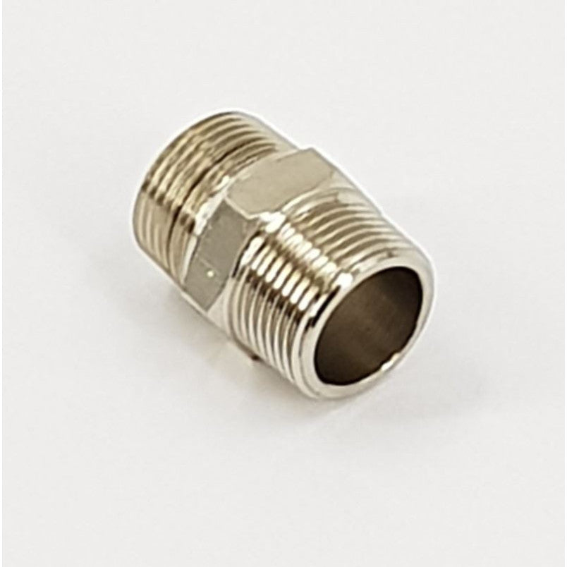 BSP ADAPTOR - 3/4"M 3/4"M NICKLE PLATED BRASS