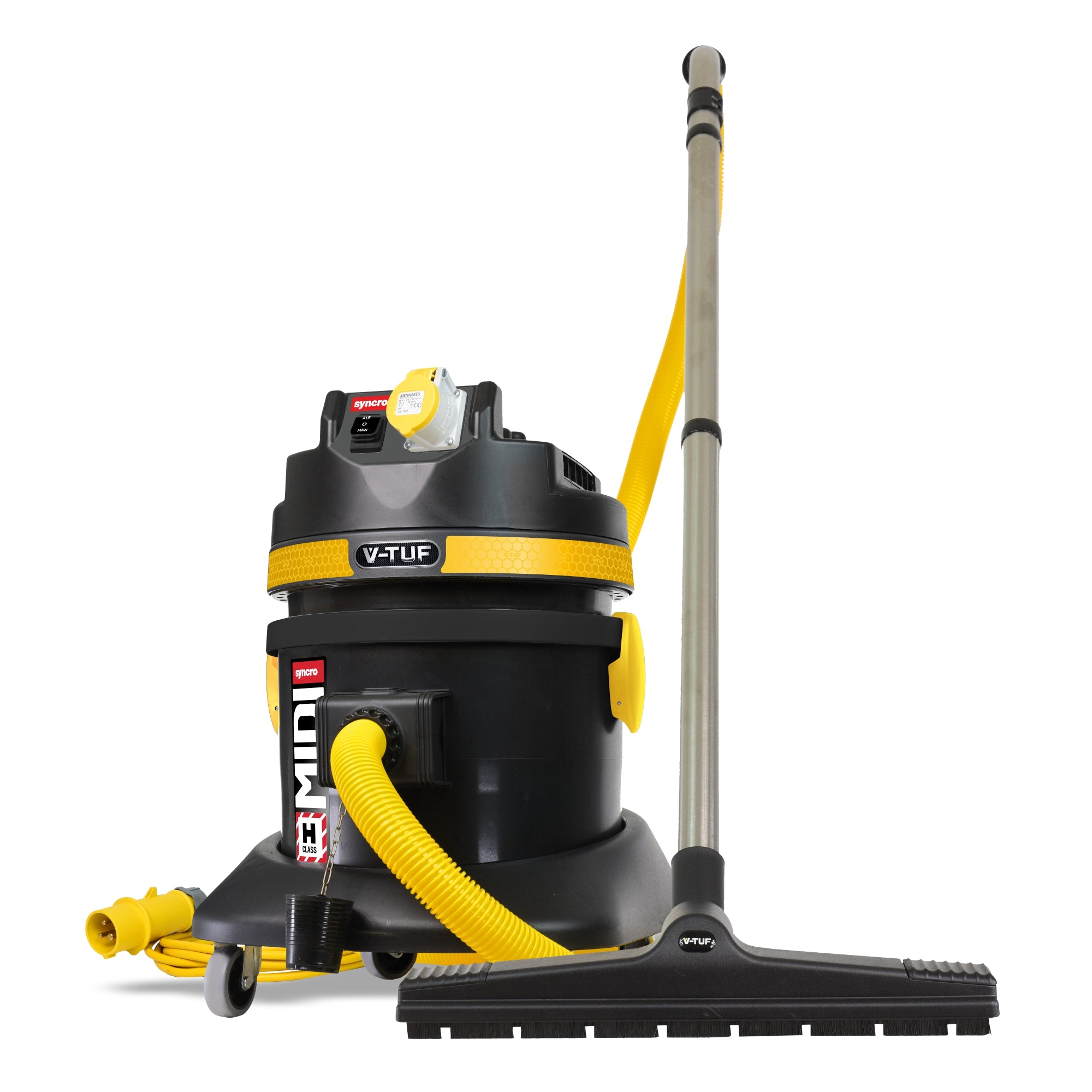 V-TUF MIDI SYNCRO 21L H-Class Dust Extraction Vacuum Cleaner - 1400W with PTO & Auto Filter Shaker - 110V (Transformer Required)