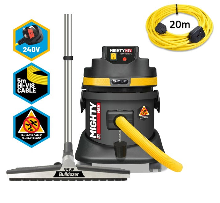 V-TUF MIGHTY HSV 240V M-Class vacuum dusty warehouse sweeper kit MIGHTYHSV240-KIT2