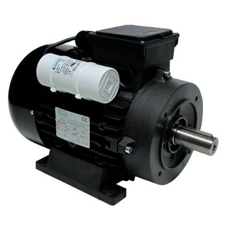 V-TUF 3HP solid shaft motor top view showing cooling fan and housing