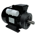 V-TUF 3HP solid shaft motor top view showing cooling fan and housing