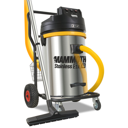 V-TUF MAMMOTH240-STXAUTO side view showing 80L stainless drum and integrated pump out unit