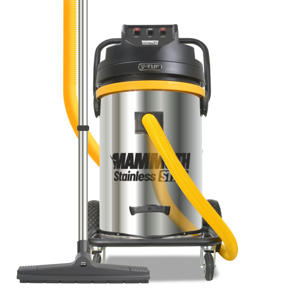 V-TUF MAMMOTH stainless 2.4kW 240V 80L wet dry vacuum MAMMOTH240-STXAUTO with auto pump out