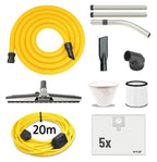 V-TUF MAXIH80240GSC-KIT1 kit view showing vacuum, motor saver cable and 450mm floor head