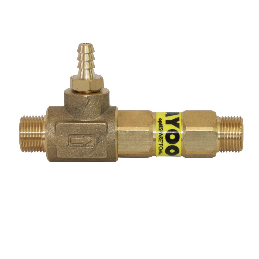 V-TUF yellow AYOOO foam injector OPF011Y, fixed dose 8-10 L/min, with quick release fittings