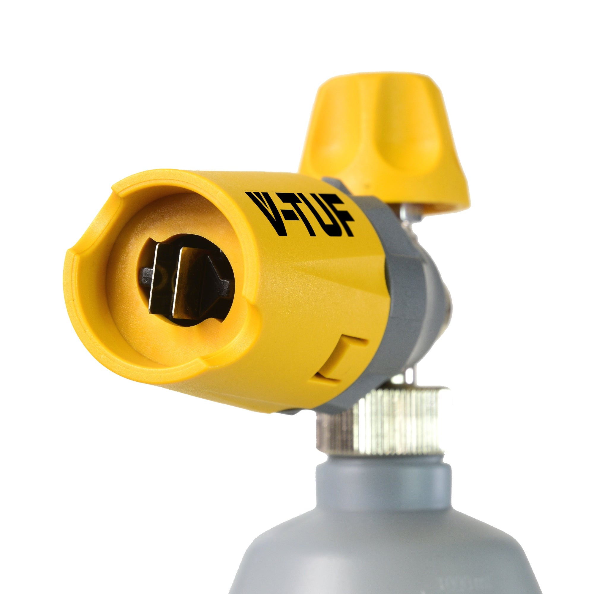 V-TUF OPF077TF foam cannon close-up showing corrosive resistant body and dose adjuster
