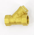 V-TUF brass Y-filter P13.2109, 3/4 inch female threads, clear bowl inline water filter