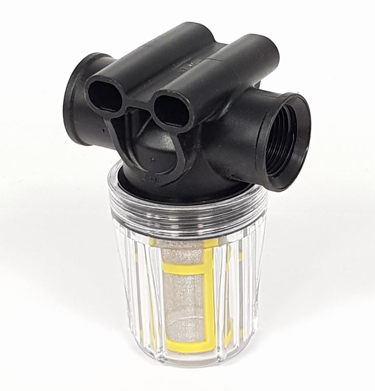 V-TUF inline suction filter P13.334, clear bowl 3/4 inch female in-line water filter