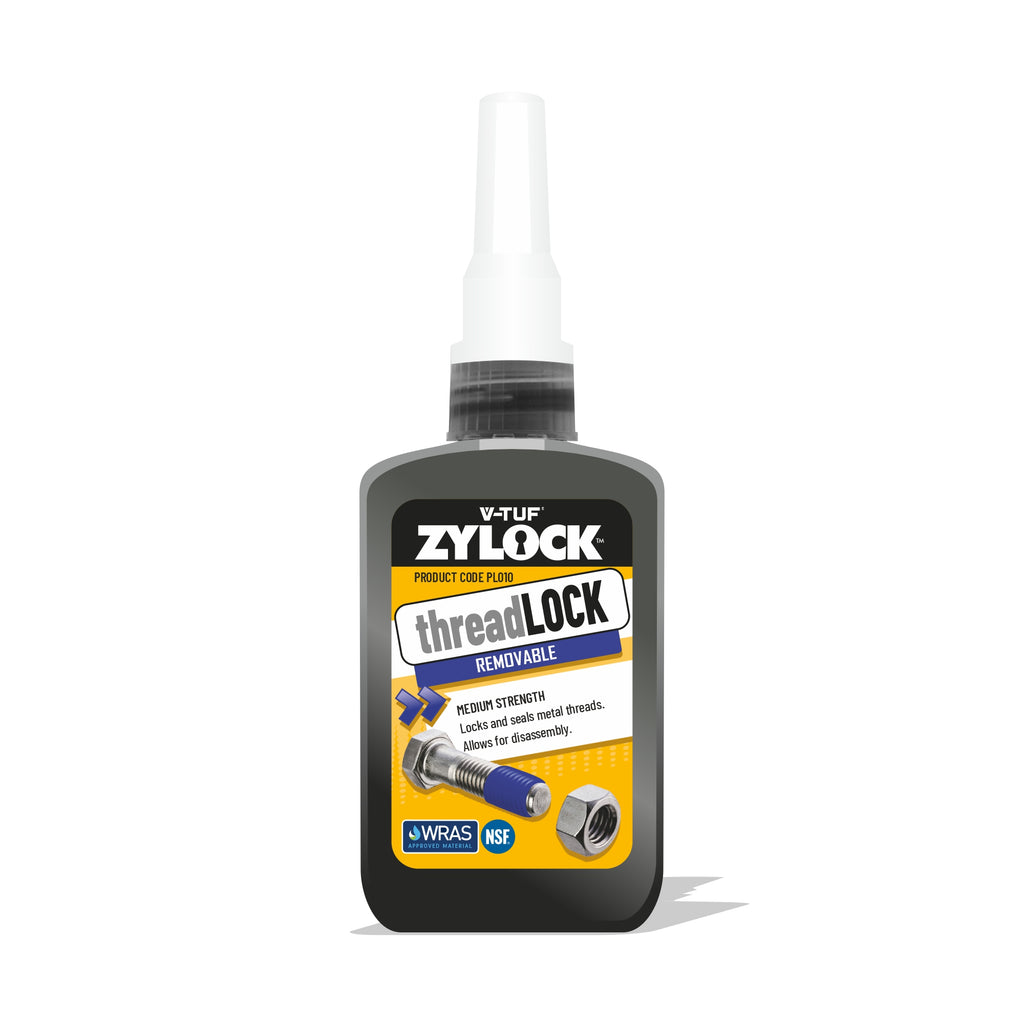 V-TUF ZYLOCK PL010 standard strength threadlocker 50ml blue bottle