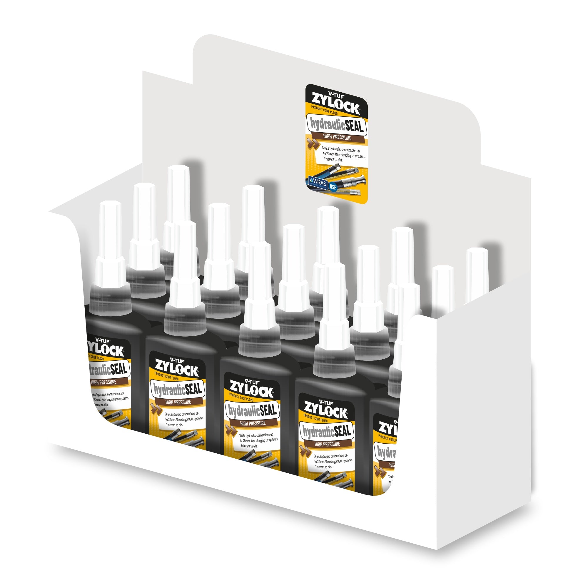 V-TUF ZYLOCK hydraulic sealant 50ml PL020X15 box of 15 for hydraulic fitting sealing