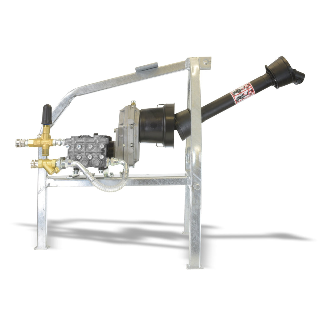 V-TUF XHDGB200-30PTO installed on tractor showing PTO drive and pressure washer operation