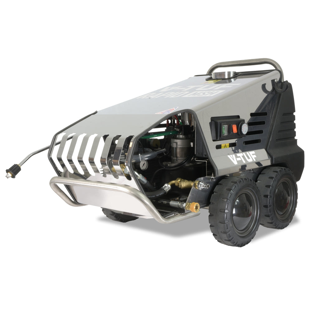 V-TUF RAPIDMSH240 hot water pressure washer with tufTURBO 410mm surface cleaner RAPIDMSH240-KIT1