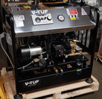 V-TUF RAPID PTR 250 Bar rear view showing diesel tank, burner and hot water outlet