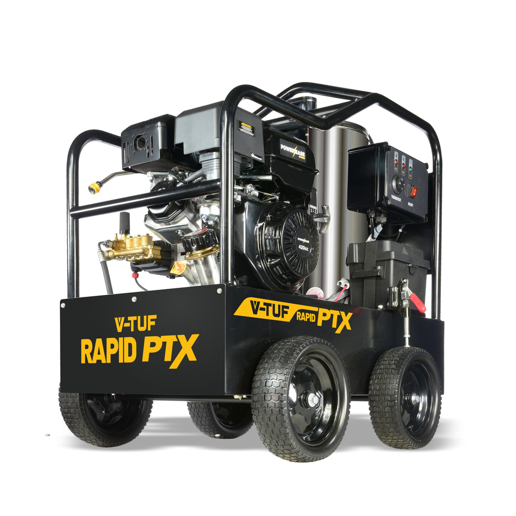 V-TUF RAPID PTX 250 Bar 15L/min 14HP petrol electric start static hot washer RAPIDPTX15250