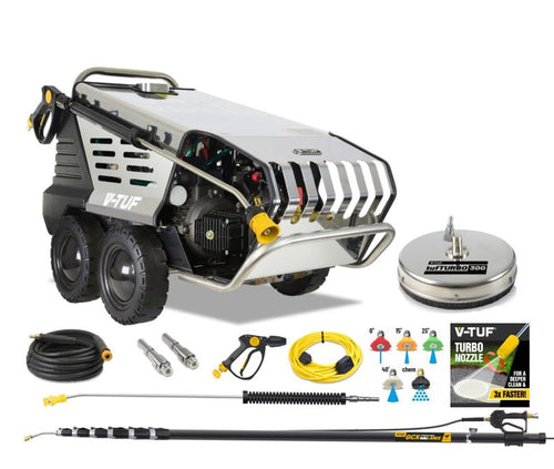 V-TUF RAPID VSC 240V kit RAPIDVSC240V-KIT4 with stone restoration and 42ft roof cleaning bundle