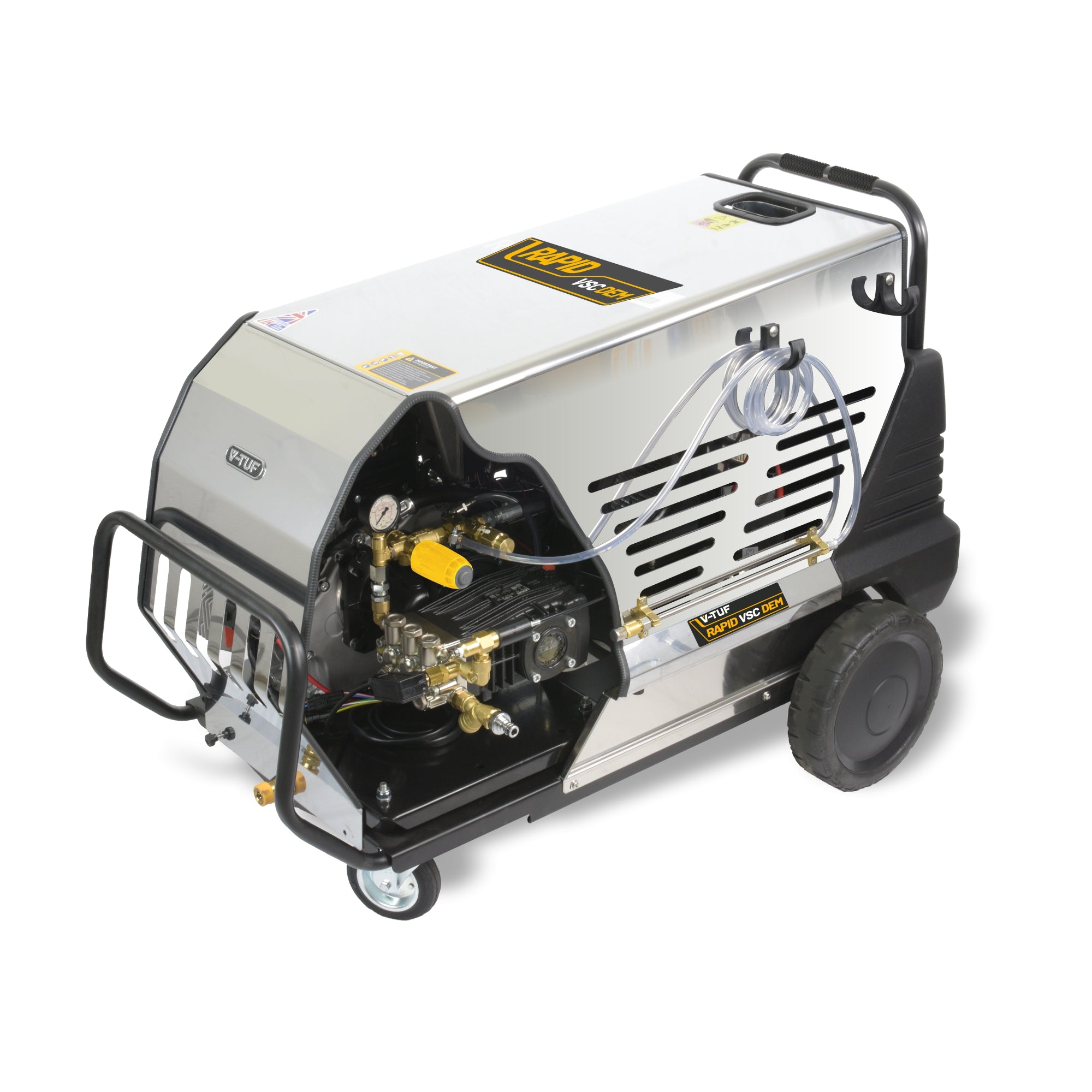 V-TUF RAPID VSC DEM diesel hot pressure washer 11HP Kohler 200 Bar 15L/min, front view