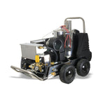 V-TUF VTS1520HPC 415V pressure washer in use showing high pressure lance and steam output