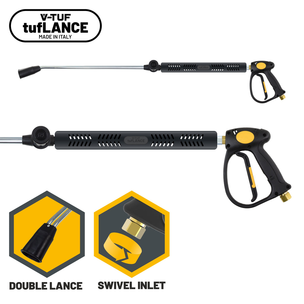 V-TUF tufGUN310 swivel double lance with side handle SGDLNKIT12SH, front view