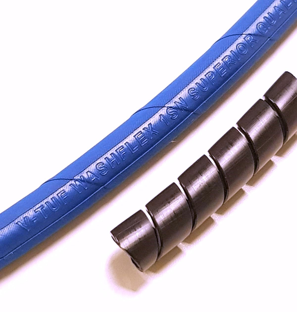 V-TUF SPIRAL10 hose protector end view showing spiral profile and internal diameter