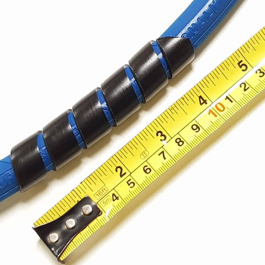 V-TUF SPIRAL10 spiral wrap installed on jetwash hose showing protection in use