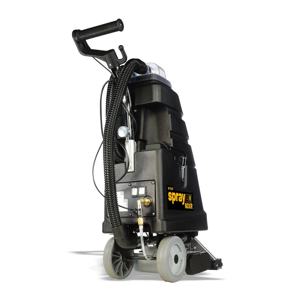 V-TUF SPRAYEX 60 XR turbo brush detail showing rotating brush head and spray bar