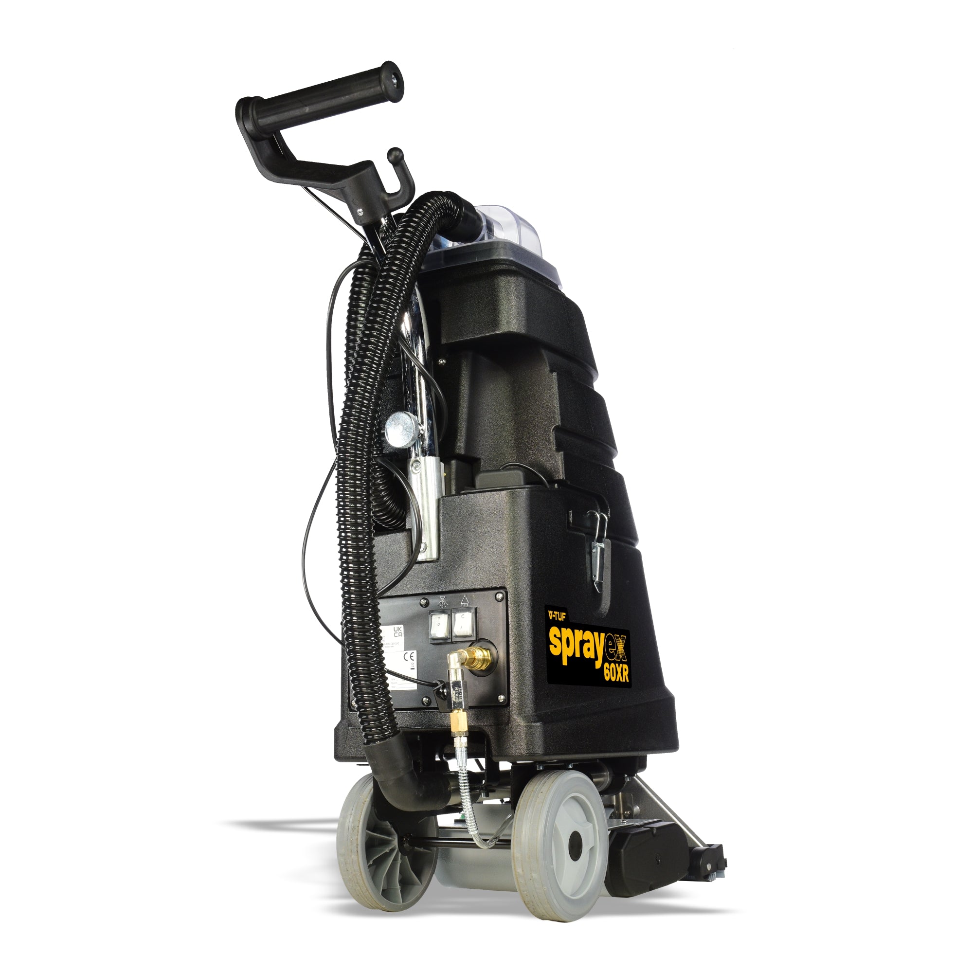 V-TUF SPRAYEX 60 XR turbo brush detail showing rotating brush head and spray bar