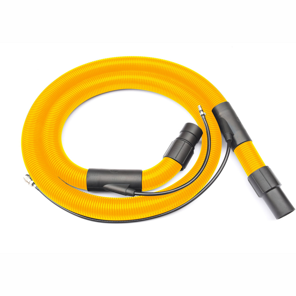 V-TUF SPRAYEXHDV240 side view showing extraction drum, spray pump and hose connection