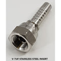 END GSS - 1/2" HOSE INSERT  1/2" BSP FEMALE - STAINLESS STEEL