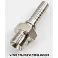 END HSS - 1/2" HOSE INSERT  1/2" BSP MALE - STAINLESS STEEL