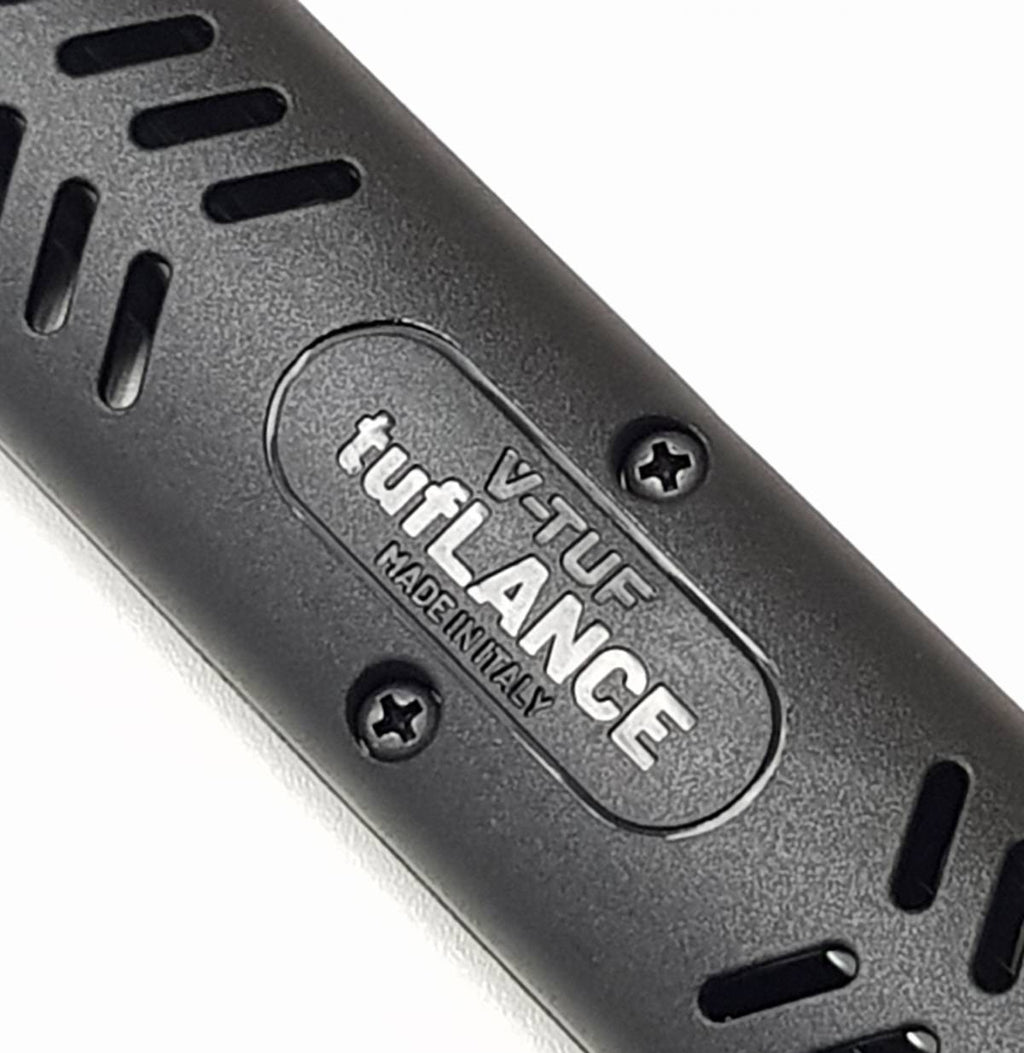 V-TUF T1.388 trigger extension side view showing 380mm length and M22F female outlet