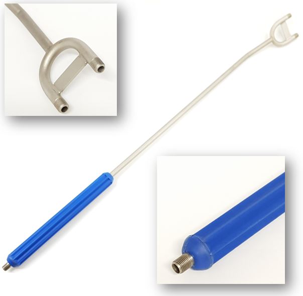 900mm  STAINLESS U TWIN END MOULDED GRIP LANCE - T2.091U