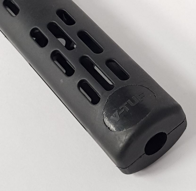 V-TUF T2.0922V vented grip assembly side view showing rubber grip and vent holes