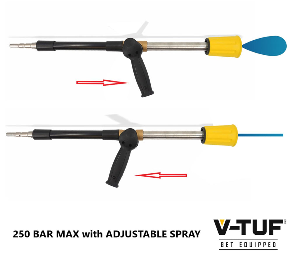 V-TUF T2.450 cast lance close-up showing ceramic nozzle holder and body casting