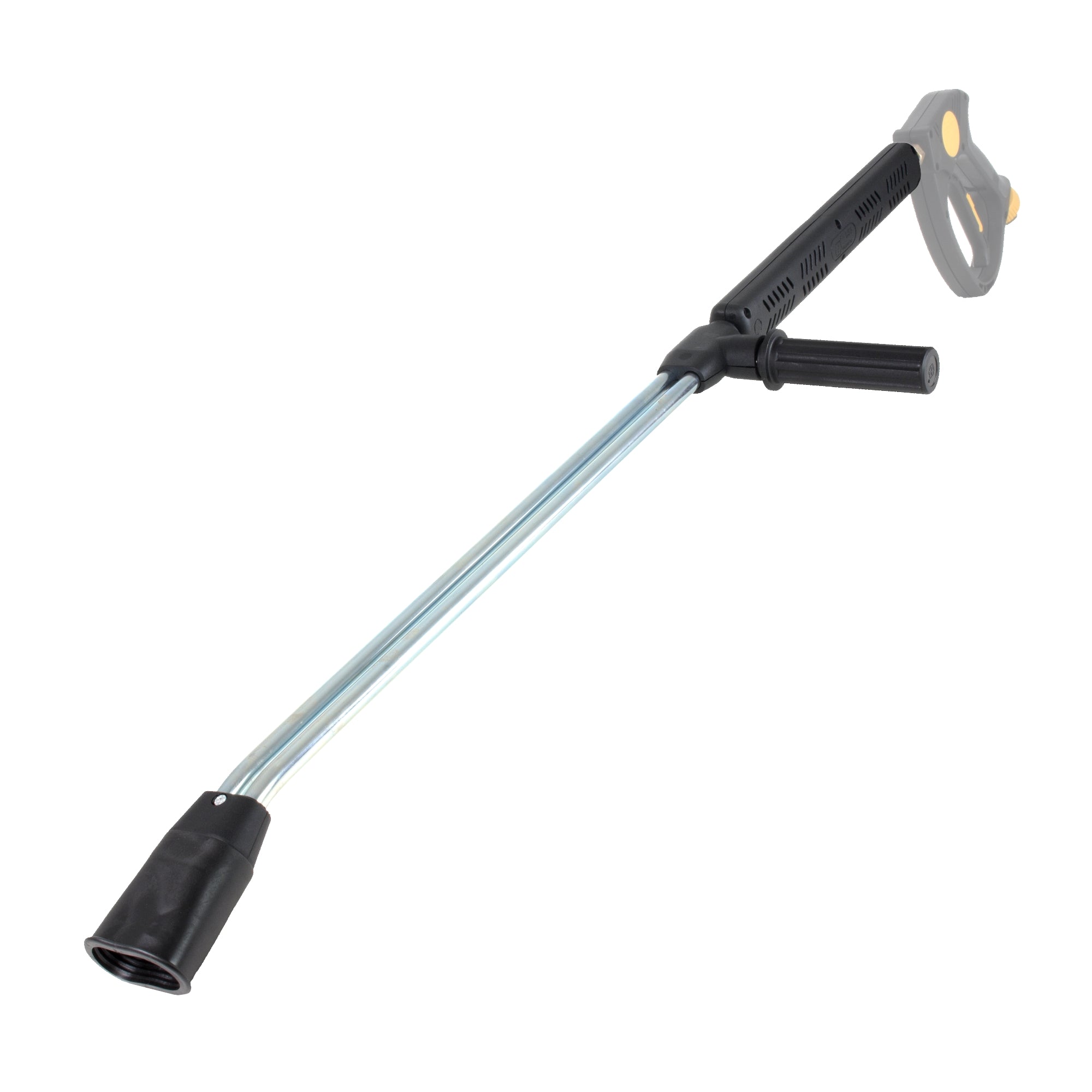 V-TUF double lance with side handle T2.501, 1000mm plated steel, dual 1/4 inch female outlets