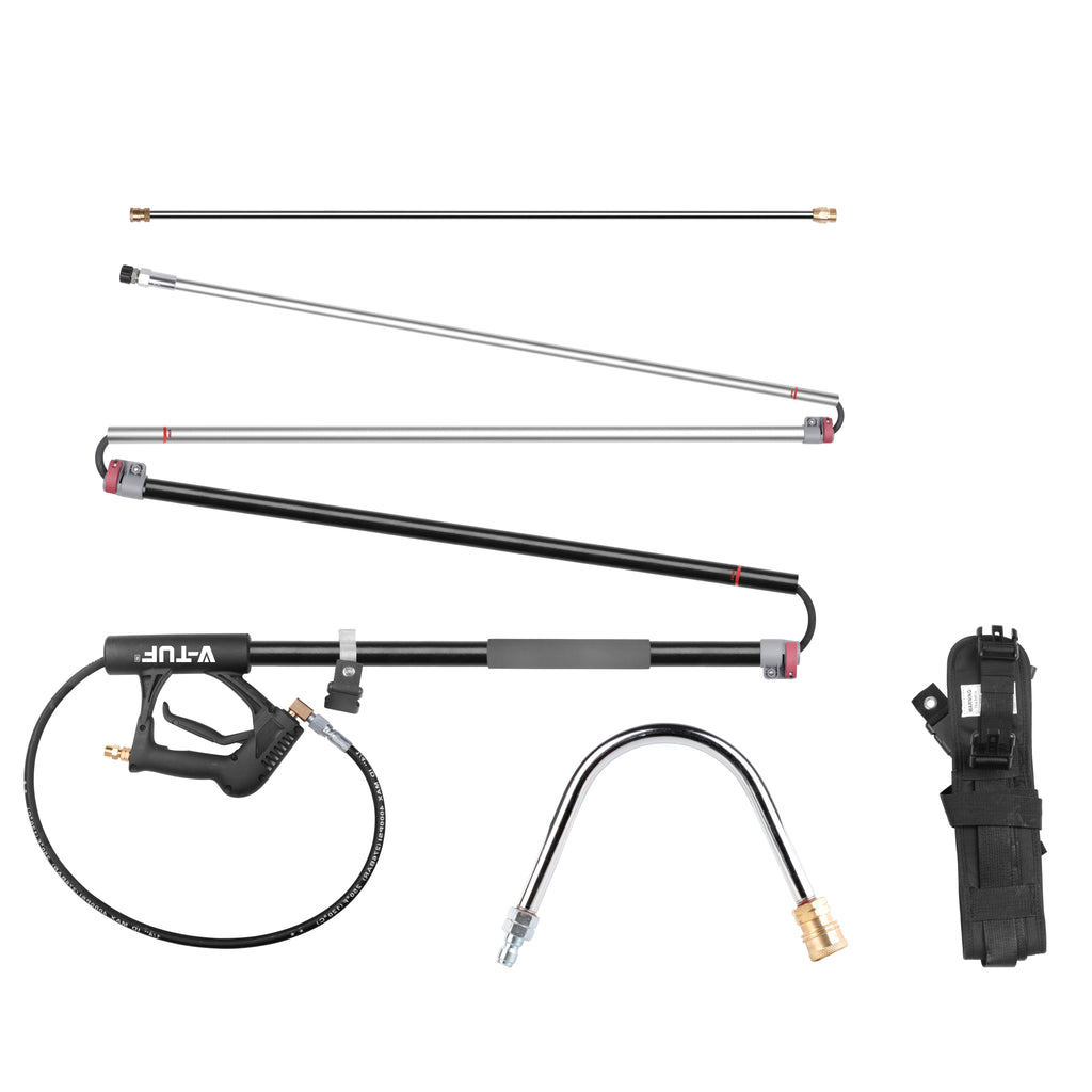 V-TUF teleLANCE T2.9400 close-up showing extension lock mechanism and gutter attachment