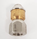 V-TUF T3.R318 rotating drain nozzle side view showing rotation collar and rear-facing jets