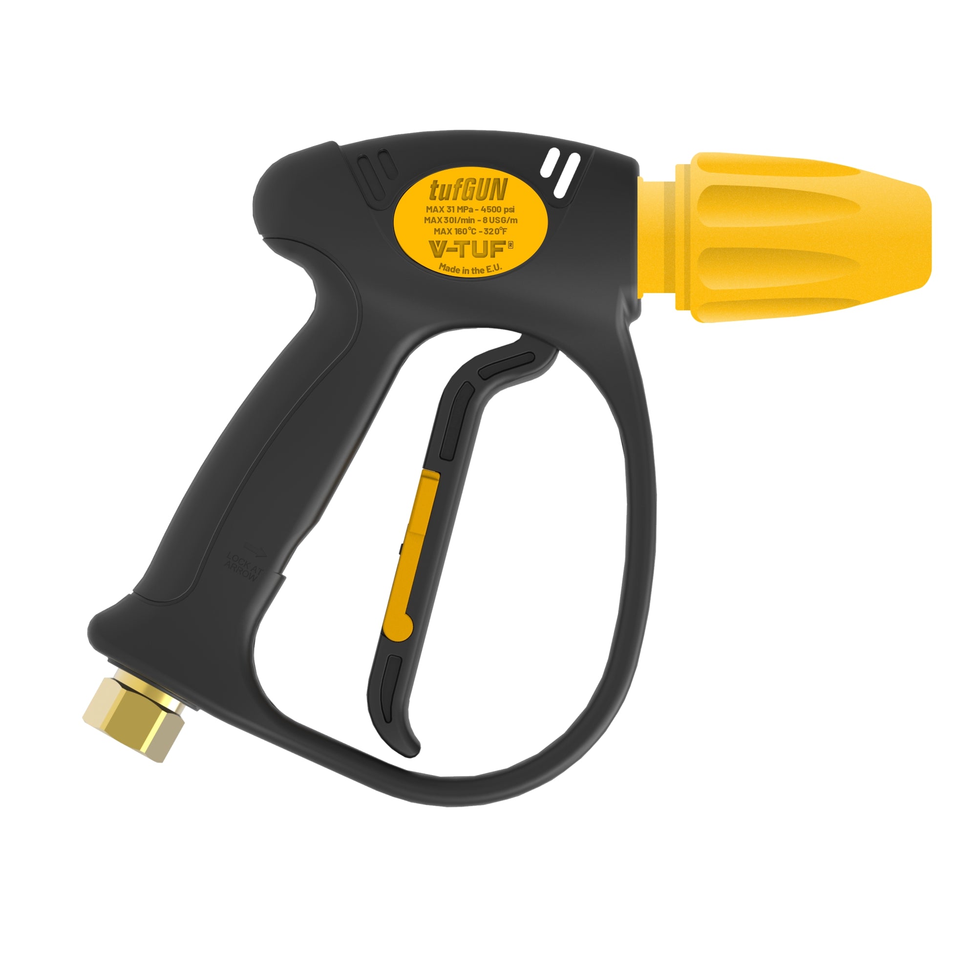 V-TUF tufGUN310F heavy duty 310 Bar trigger gun TG310FKTQPB fixed 3/8F inlet KTQ pull-back outlet