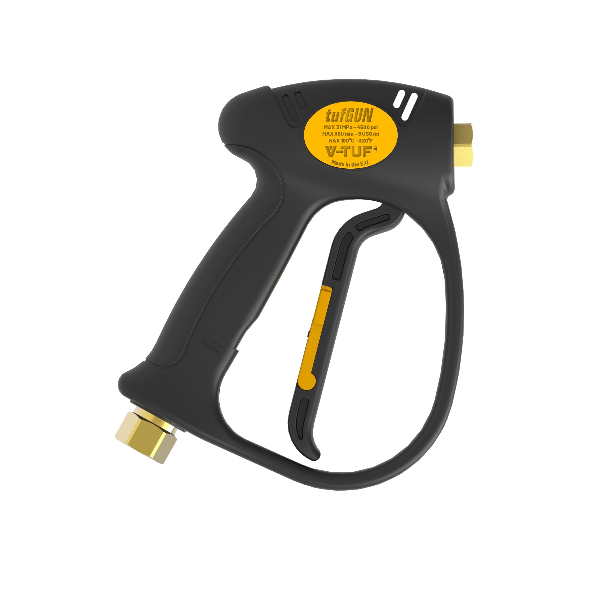 V-TUF tufGUN310F heavy duty 310 Bar trigger gun TG310F fixed 3/8F inlet 1/4F outlet