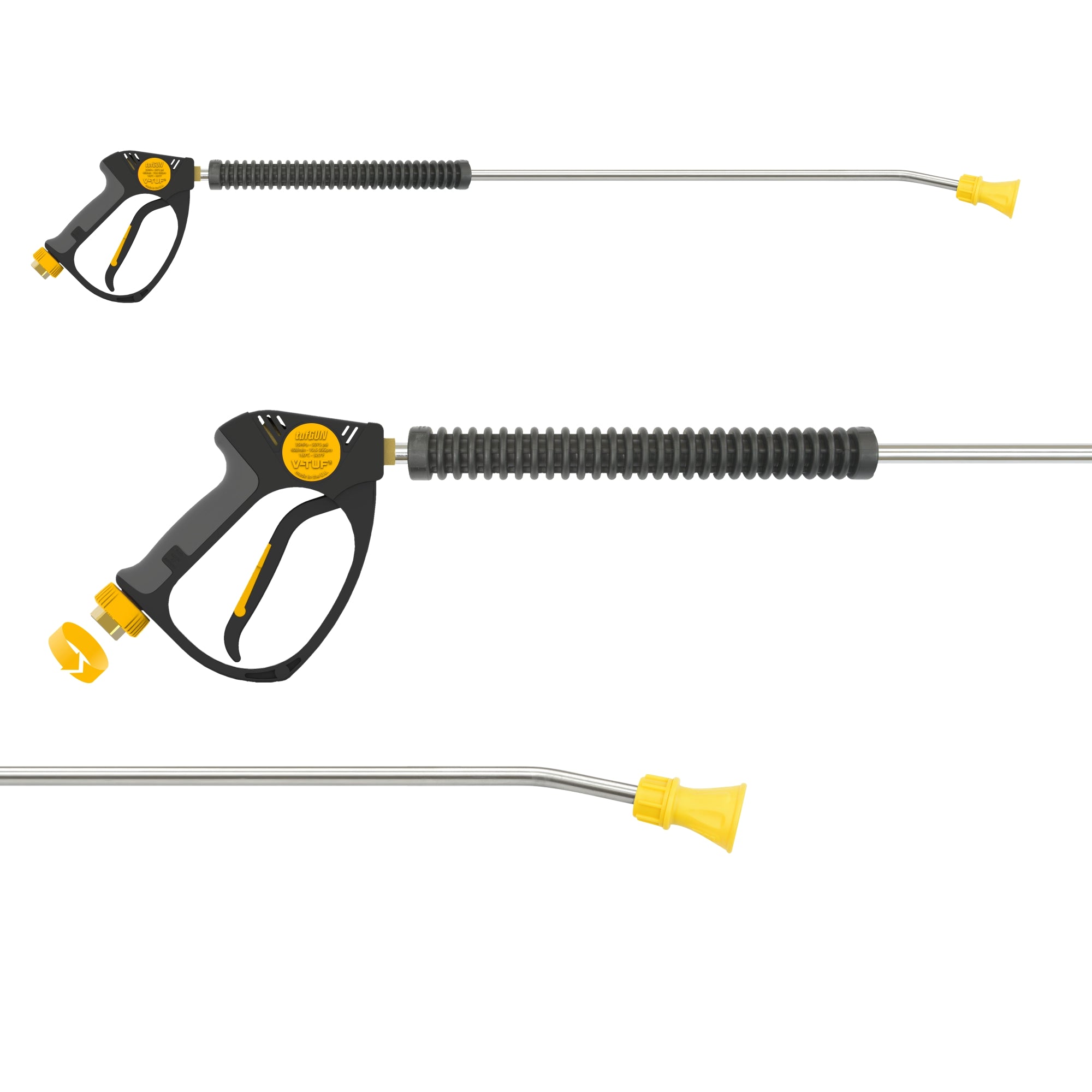 V-TUF soft grip lance and nozzle kit with tufGUN350S swivel gun and 900mm bent lance