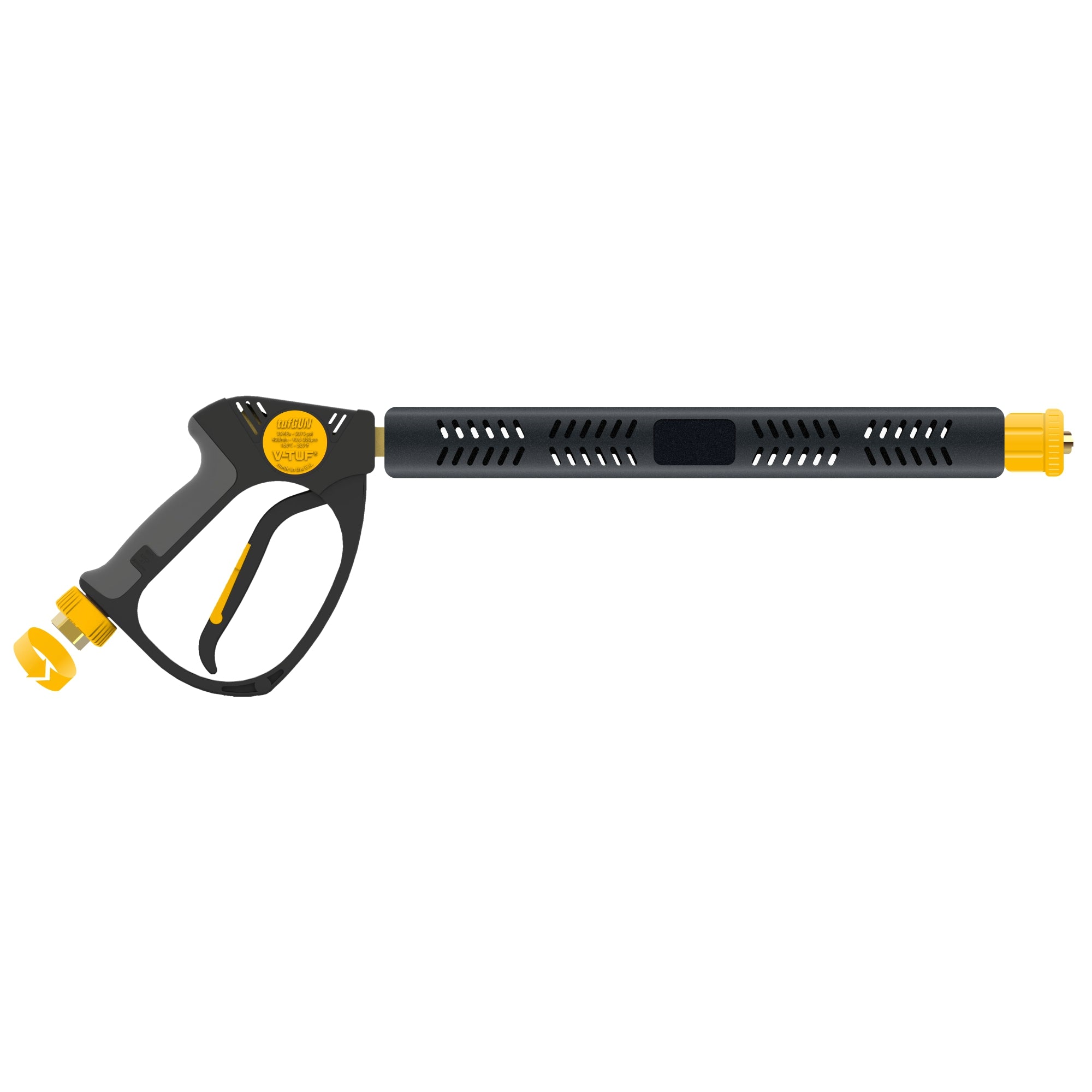 V-TUF tufGUN350 swivel gun with extension TG350SEXT 3/8F inlet M22F outlet