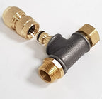 V-TUF TG/FB8KIT bypass tee kit contents showing tee body and pipe connection components