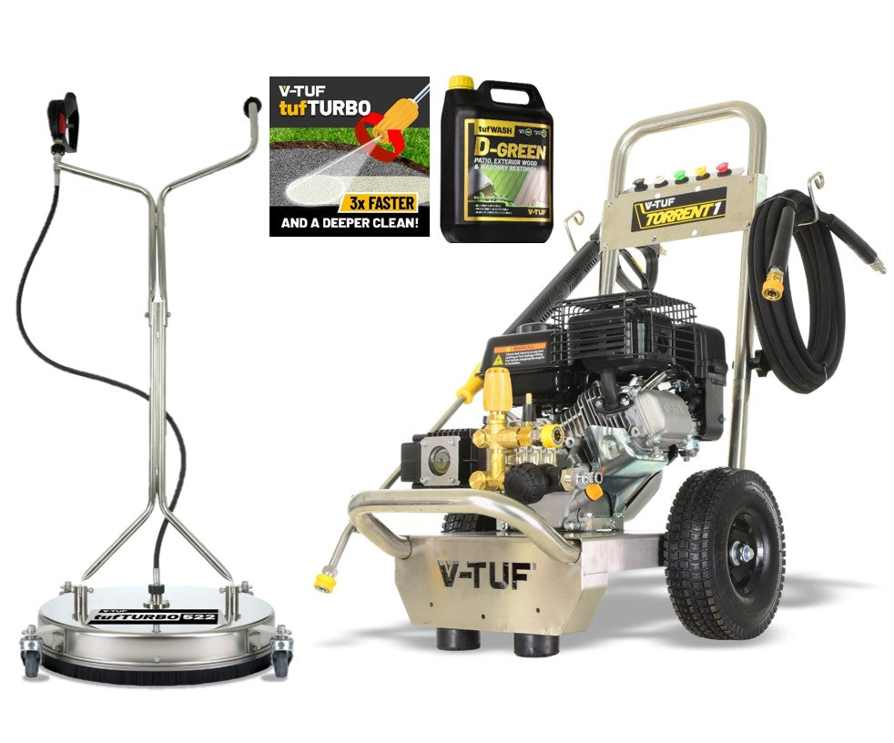 V-TUF TORRENT 1 kit TORRENT1-KIT1 with 21 inch stainless surface cleaner, full kit view