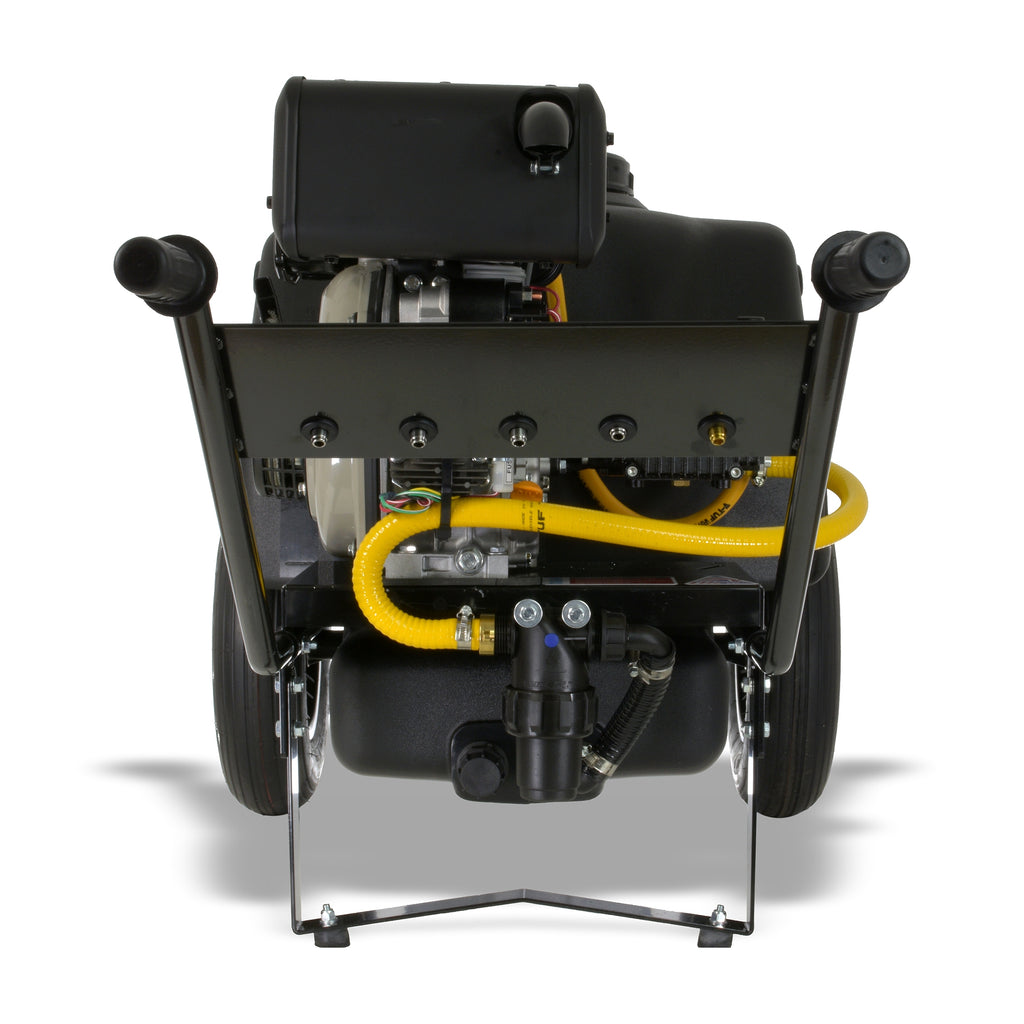 V-TUF TORRENT2D5 diesel bowser in use showing operator with pressure gun and 150 Bar output