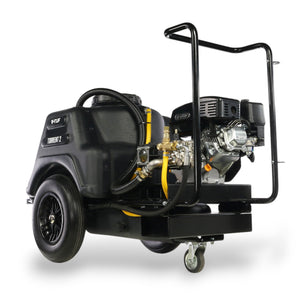 V-TUF TORRENT 2 HR 150L petrol pressure washer bowser TORRENT2HR with 20m hose reel, front view