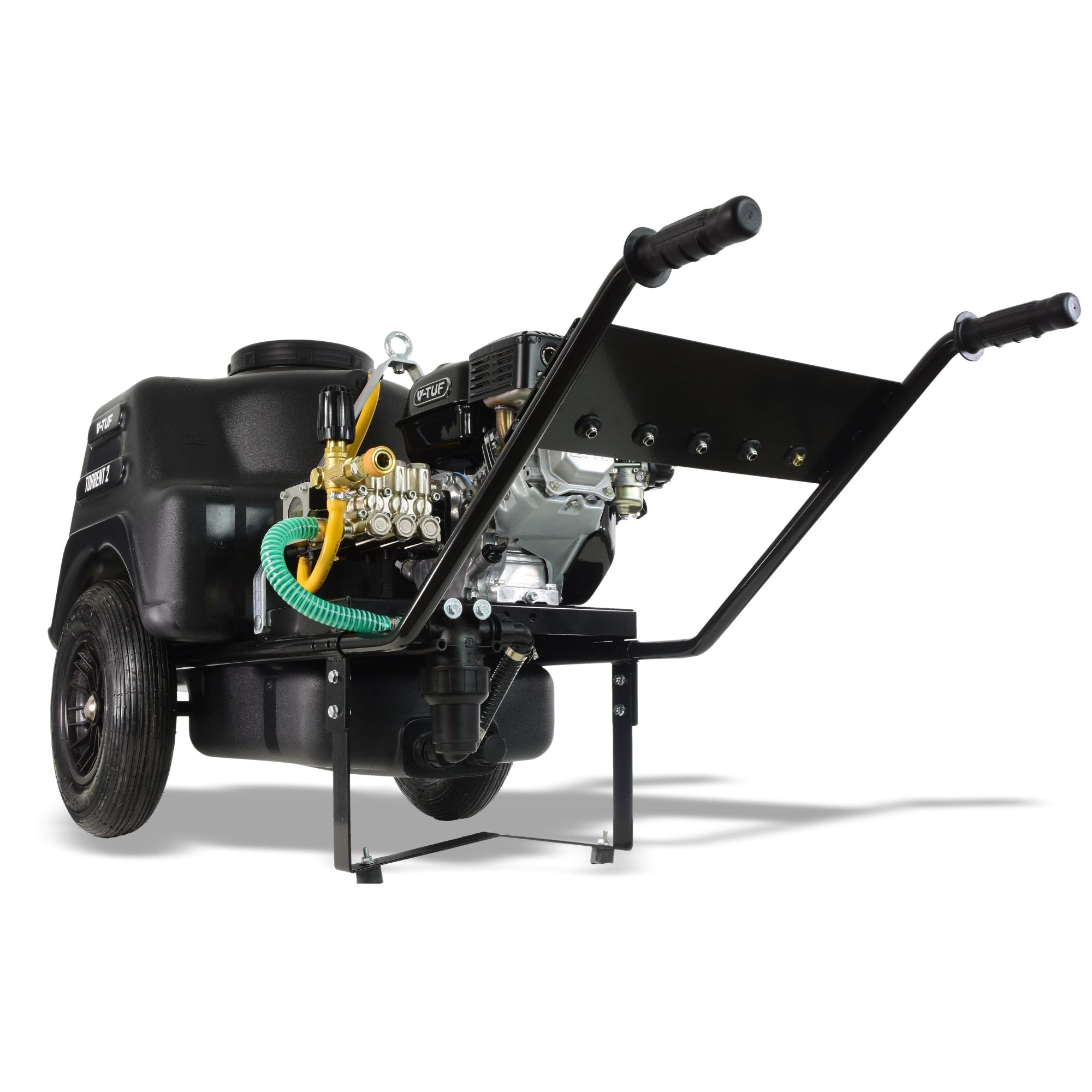 V-TUF TORRENT 2H 150L petrol pressure washer bowser Honda GX200 160 Bar 13L/min, front view