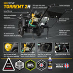 V-TUF TORRENT 2H bowser rear view showing water tank inlet and outlet connections