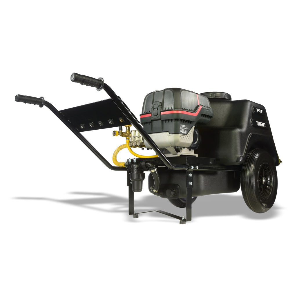 V-TUF TORRENT 2LI 150L battery powered pressure washer bowser TORRENT2LI with 82V batteries, front view