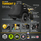 V-TUF TORRENT2-KIT1 side view showing 7HP engine, mini-bowser tank and 19 inch poly deck