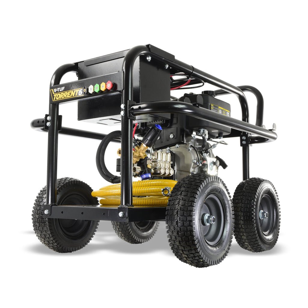 V-TUF TORRENT5 diesel pressure washer, 10HP electric start, steel frame, front view