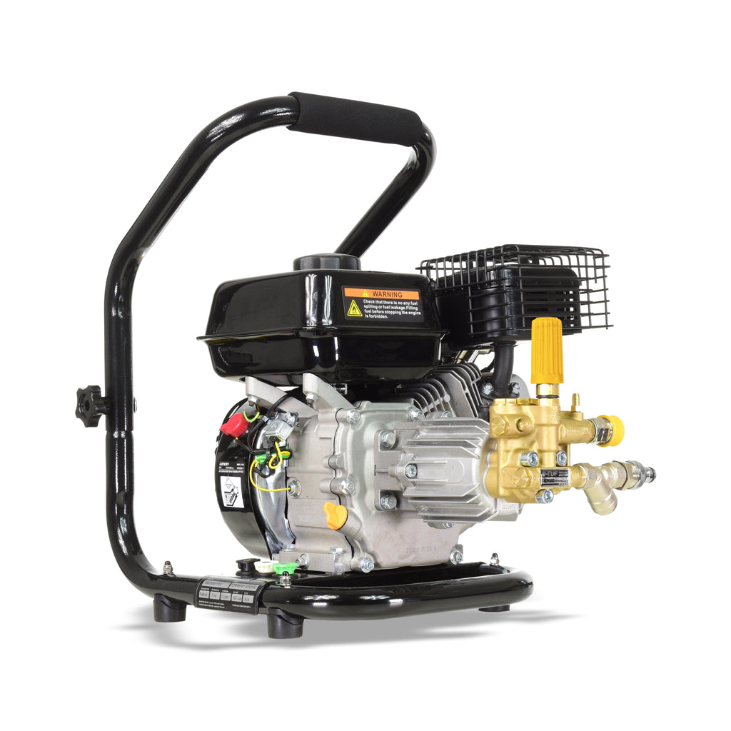 V-TUF TORRENTSP200C angle view showing pump, unloader and carry frame design